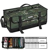 TideRex Fishing Tackle Bag for Soft Plastic Bait Storage Organizer 900D | Oxford fabric soft tack...