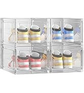 evron Sturdy Shoe Storage Boxes Organizer Box,Fit Closet Organizers Case,Easy Snap-on Assembly Sh...