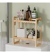 AmazerBath Bamboo Over The Toilet Storage Shelf - 2-Tier Bathroom Organizers and Storage Shelves,...