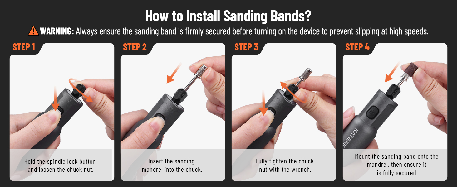 Simplified installation process for cutting accessories, ensuring secure fitting.