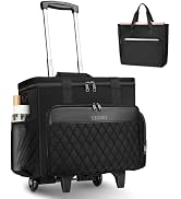 Ytonet Rolling Teacher Bag, Multifunctional Teacher Tote Bag with Detachable Dolly & File Tote, L...