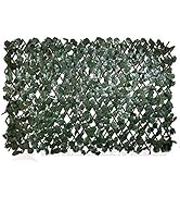 Windscreen4less Artificial Leaf Faux Ivy Expandable/Stretchable Privacy Fence Screen (Double Side...