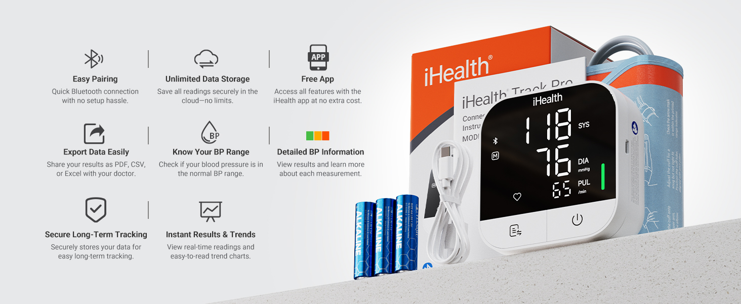 Bluetooth Blood Pressure Monitor for home use