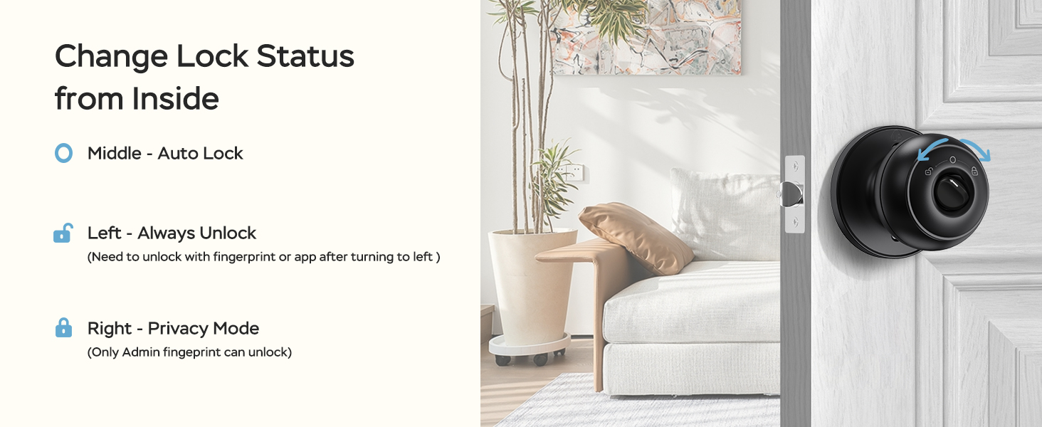 change lock status from inside