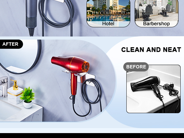 adhesive blow dryer holder hair dryer organizer