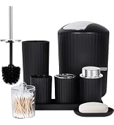 FEILANDUO Bathroom Accessories Sets Complete, 8 Pcs Bathroom Accessory Set with Trash Can, Soap D...