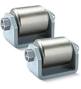 GearTrust Rear Trailer Rollers, Heavy Duty Steel Trailer Skid Wheel, 2 Pack Steel Micro Rollers f...