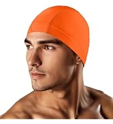 Kinwor Swim Cap for Men Women Adult, High Stretch Fabric Swim Cap, Swimming Caps Non-Waterproof