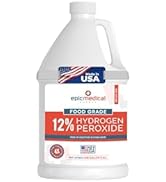 Epic Medical Supply 12% Food Grade Hydrogen Peroxide – Ultra-Concentrated H2O2 Peroxide Cleaner –...