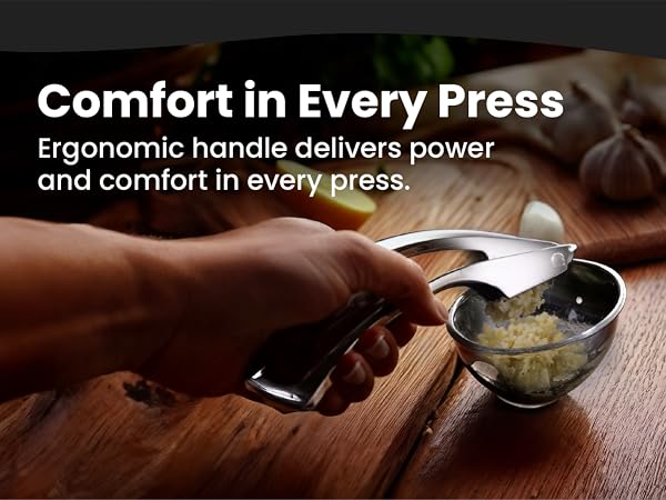 Ergonomic Handle for easy pressing
