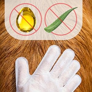 No Oil. No Aloe. Just Clean. The oil leaves greasy and sticky residue on the fur.