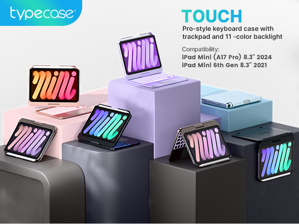for ipad mini 6th generation case with keyboard and trackpad