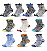 GENTABY Kids Socks for Boys Girls (1-14 Years) | Toddler to Youth Crew Socks | Soft Breathable Co...