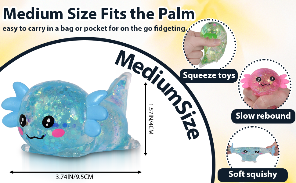 Cute Stuff Stress Balls Axolotl Squishy Toy Sensory Toy