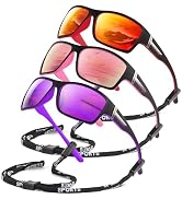 DEMIKOS Polarized Running Sunglasses Men:Cycling Sun Glasses for Mens Womens Sports Sunglasses fo...