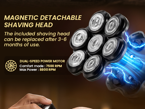 HEAD SHAVING MAGNETIC DETACHABLE