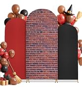 Bensbl 3 Pcs Wizard Arch Stand Cover Brick Wall Backdrop Cover for Birthday Party Wedding Ceremony