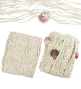 LEEFONE 2 Pack Fish Net Decorative, 79 x 39 Inch Natural Fishing Net Wall Decor, for Home Decor, ...