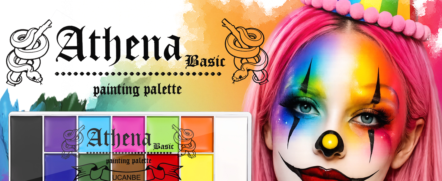 UCANBE Athena Face Body Paint Palette 12 COLORS Oil Based Painting Palette