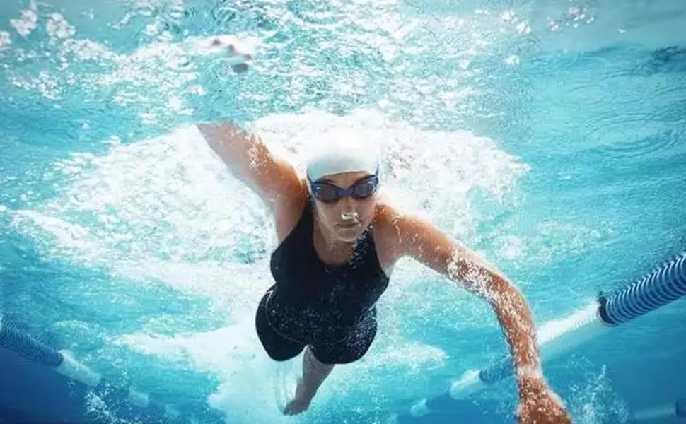 swim cap swimming women caps hair long waterproof girls men black hat braids silicone ear protection