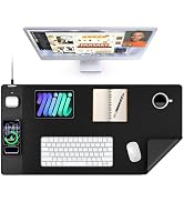 TopMade Mouse Pad with 15W Wireless Charging, XXL Large Leather Desk Mat, Waterproof Gaming Mouse...