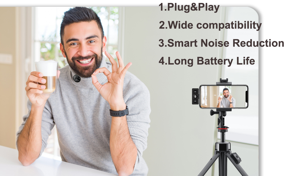 Plug & Play Mini Mic with Noise Cancellation