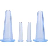 BWESOO 4Pcs Massage Cupping Set Silicone Mini Facial Cups Face Massager Helper Skin Care Neck Bac...