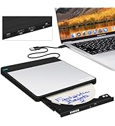 NOLYTH External CD/DVD Drive for Laptop: Burn DVDs and CDs for Files Data Backup Support M-Discs ...