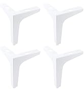 Antrader 6" Height Modern Furniture Sofa Legs Set of 4,White | Heavy Duty Metal Furniture Legs wi...