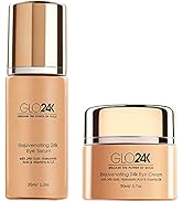GLO24K Rejuvenating 24k Eye Cream and Serum With 24k Gold, Hyaluronic Acid, Vitamins A,C,E