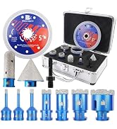 BRSCHNITT Diamond Core Drill Bit Set - Tile Hole Saw for Porcelain Tile Ceramic Marble Granite Dr...