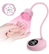 MEKK Gooseneck UV Nail Lamp Cordless Mini UV Light for Gel Nails with Auto Sensor,Professional Fl...