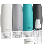 PACKISM TSA Approved Toiletry Bottles - 6 Pack Leak Proof 3.4oz Silicone Travel Bottles for Toile...