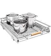 Pull out Cabinet Organizer,Heavy Duty Smooth Sliding Under Cabinet Shelves for Pots and Pans,Roll...