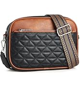 Quilted Crossbody Bag for Women Shoulder Purse Vegan Leather Trendy Small Hobo Bags With 2 Adjust...