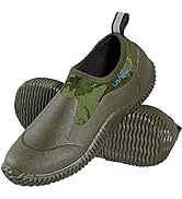 UVSAI Men’s Waterproof Garden Shoes Rain Boots Slip-On Footwear for Gardening Farming Camping Law...