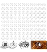100-Pack Rubber Feet for Cutting Board with Stainless Steel Screws, 0.2 x 0.62 (HD), Non Slip & N...