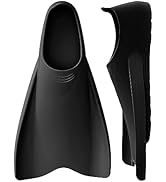 WSTOO Streamlined Swimming Fins,Training Short Flippers,Silicone Swimming Flippers for Kids Adult...