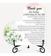 Thank You Gifts for Women Men, Heart Acrylic Plaque with Stand, Thanksgiving Birthday Christmas A...