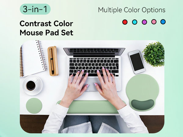 mouse pad set keyboard wrist rest