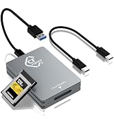 CFexpress Type B Card Reader with USB 3.2 Gen 2 10Gbps, Portable Aluminum CF Memory Card Adapter ...