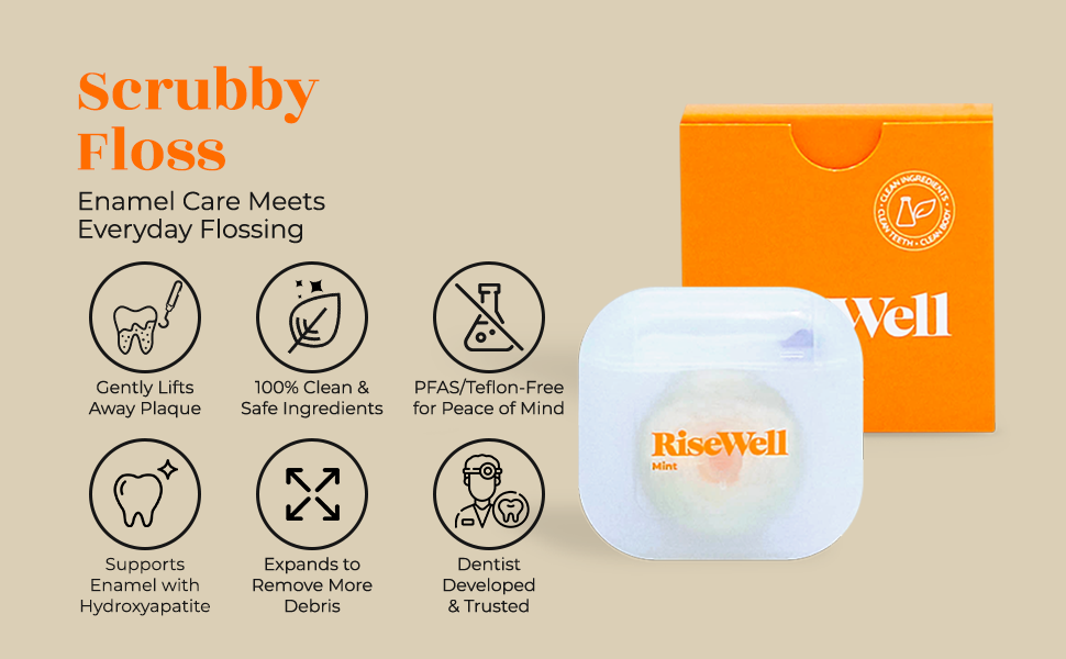 risewell scrubby floss
