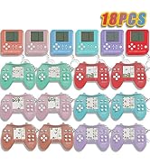 DJMUMU 18Pcs Mini Games Party Favors Keychains for Kids Video Game Party Favors Video Game Keycha...