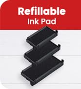 Promot refillable ink pad in colors blue red green black easy to refill for self inking stamp