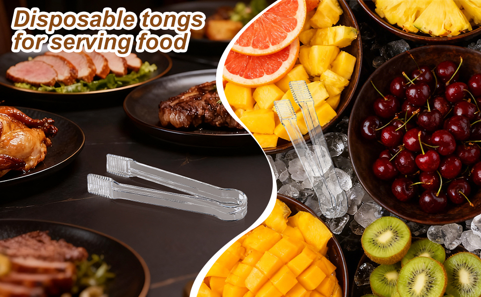 plastic tongs for serving food