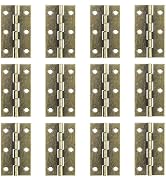 Antrader Antique Bronze Hinges,Vintage Door Hinges,12Pcs | Small Hinges with Mounting Screws for ...