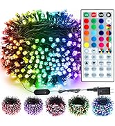 ODEETRONIC Color Changing Christmas Lights, 66ft 200 LED RGB Halloween String Lights with Remote,...