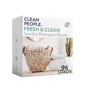 Clean People Ultra Concentrated Laundry Detergent Sheets (Fresh Scent 96 Pack)