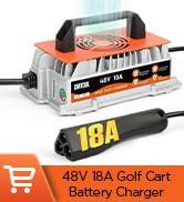 CMTOOL 48V 18A Golf Cart Battery Charger for EZGO RXV & TXT, 1250W Smart Automatic Trickle Charge...