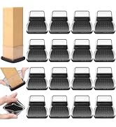 16PCS Furniture Sliders for Carpeted Floors, Extra Large Chair Leg Sliders for Carpet & Hardwood,...